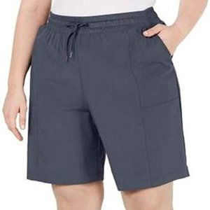 Ideology Plus Size Woven Shorts Deep Charcoal 1X